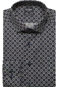 OLYMP Luxor Modern Fit Hemd marine, Bedruckt