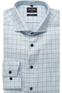 OLYMP Luxor Modern Fit Hemd bleu, Kariert