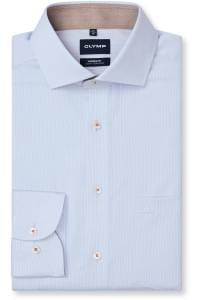 OLYMP Luxor Modern Fit Hemd bleu, Kariert