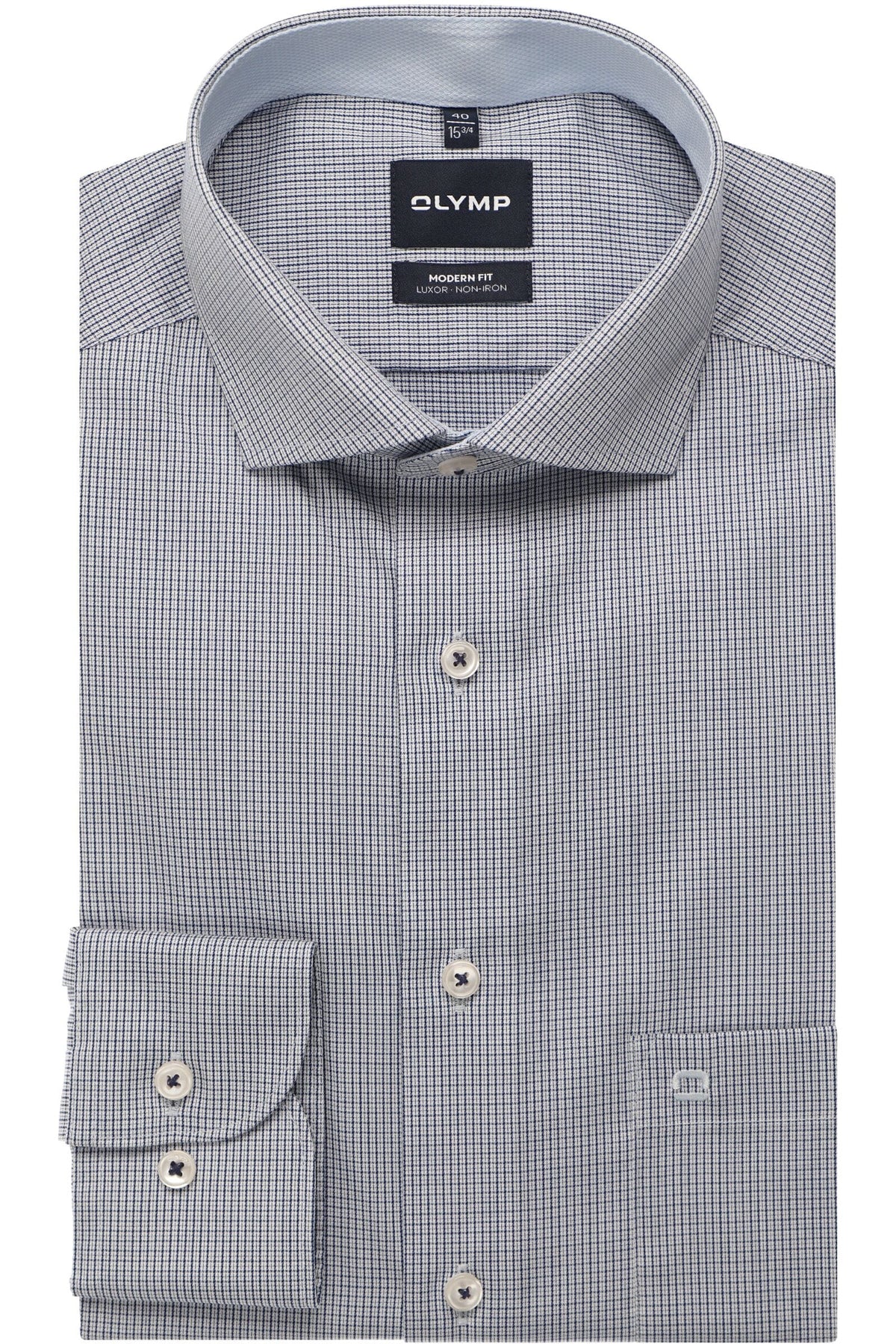 OLYMP Luxor Modern Fit Hemd marine, Kariert