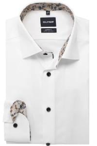 OLYMP Luxor Modern Fit Hemd weiss, Einfarbig