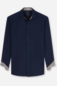 OLYMP Luxor Modern Fit Hemd marine, Einfarbig