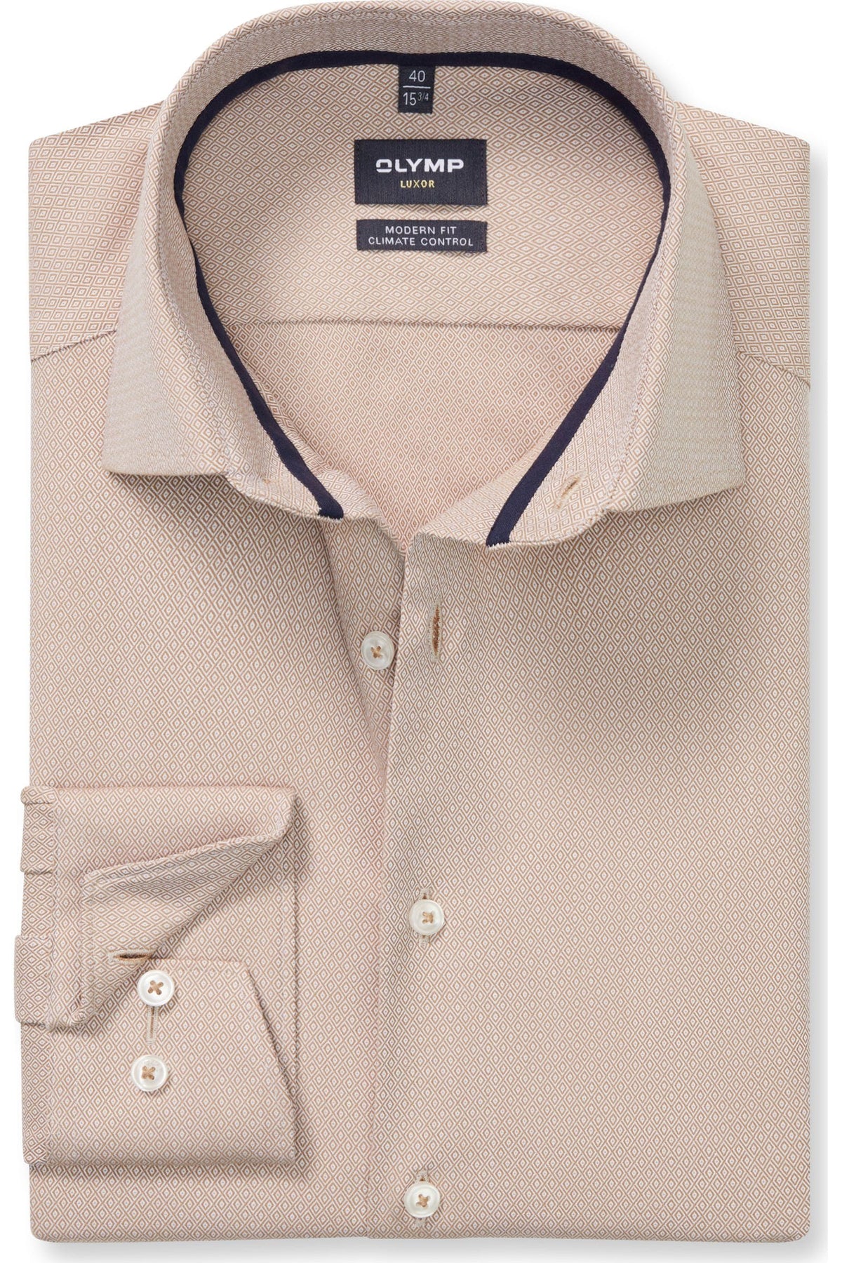 OLYMP Luxor Performance Climate Control Modern Fit Hemd caramel, Faux-uni