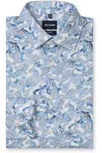OLYMP Luxor Modern Fit Hemd bleu, Bedruckt