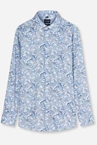 OLYMP Luxor Modern Fit Hemd bleu, Bedruckt