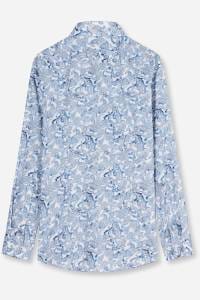 OLYMP Luxor Modern Fit Hemd bleu, Bedruckt