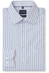 OLYMP Luxor Modern Fit Hemd bleu, Gestreift