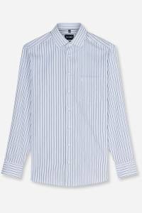 OLYMP Luxor Modern Fit Hemd bleu, Gestreift