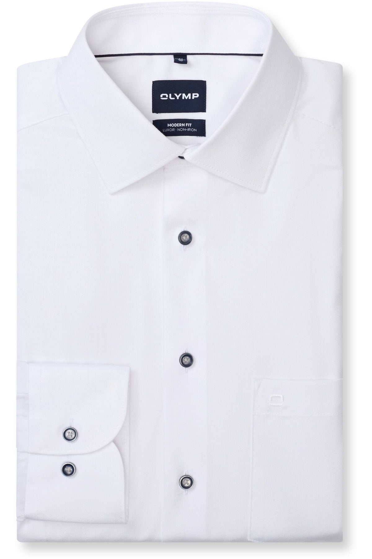 OLYMP Luxor Modern Fit Hemd weiss, Faux-uni