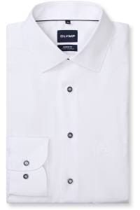 OLYMP Luxor Modern Fit Hemd weiss, Faux-uni