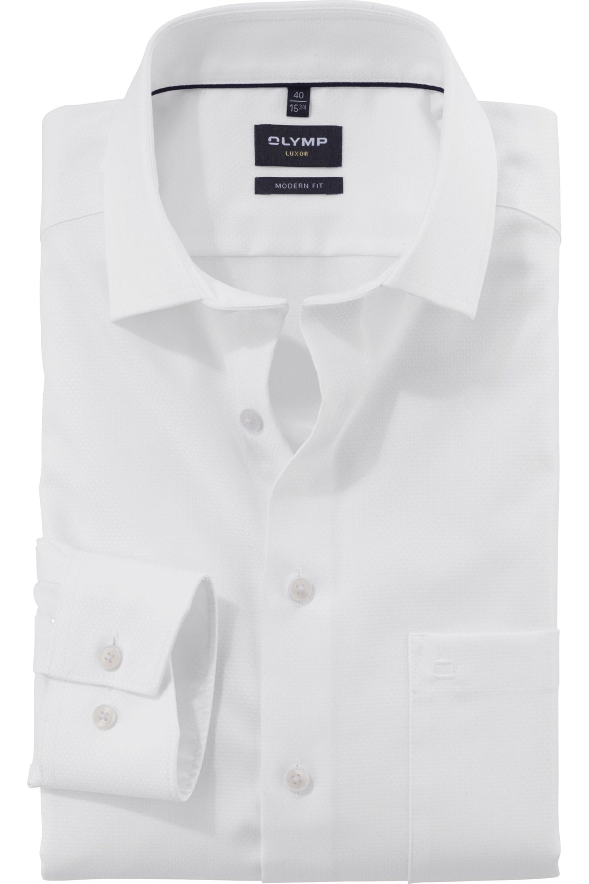 OLYMP Luxor Modern Fit Hemd weiss, Faux-uni