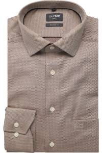 OLYMP Luxor Modern Fit Hemd nougat, Faux-uni