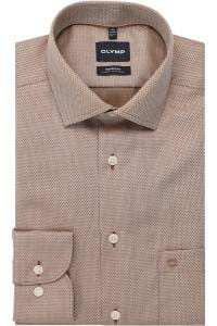 OLYMP Luxor Modern Fit Hemd rotbraun, Faux-uni