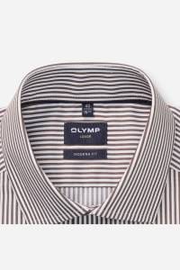 OLYMP Luxor Modern Fit Hemd braun, Gestreift