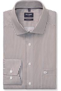 OLYMP Luxor Modern Fit Hemd braun, Gestreift