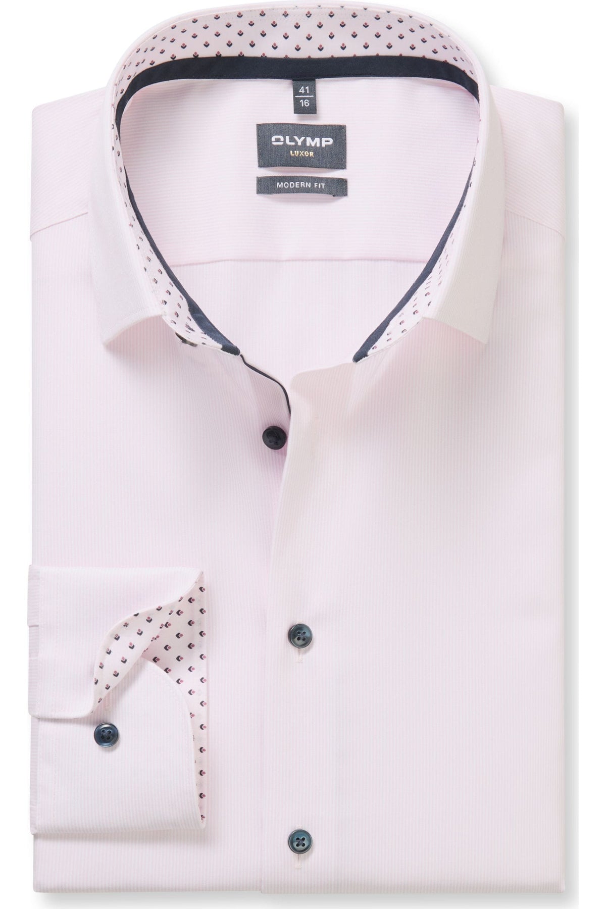 OLYMP Luxor Modern Fit Hemd rose, Gestreift
