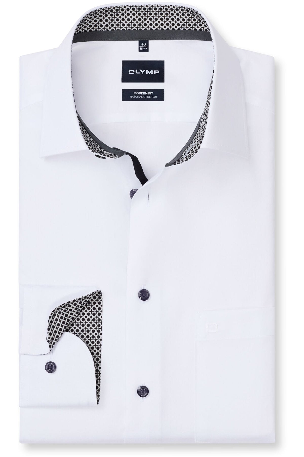 OLYMP Luxor Modern Fit Hemd weiss, Einfarbig
