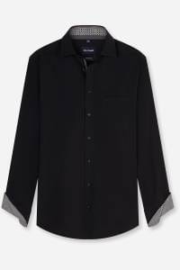 OLYMP Luxor Modern Fit Hemd schwarz, Einfarbig
