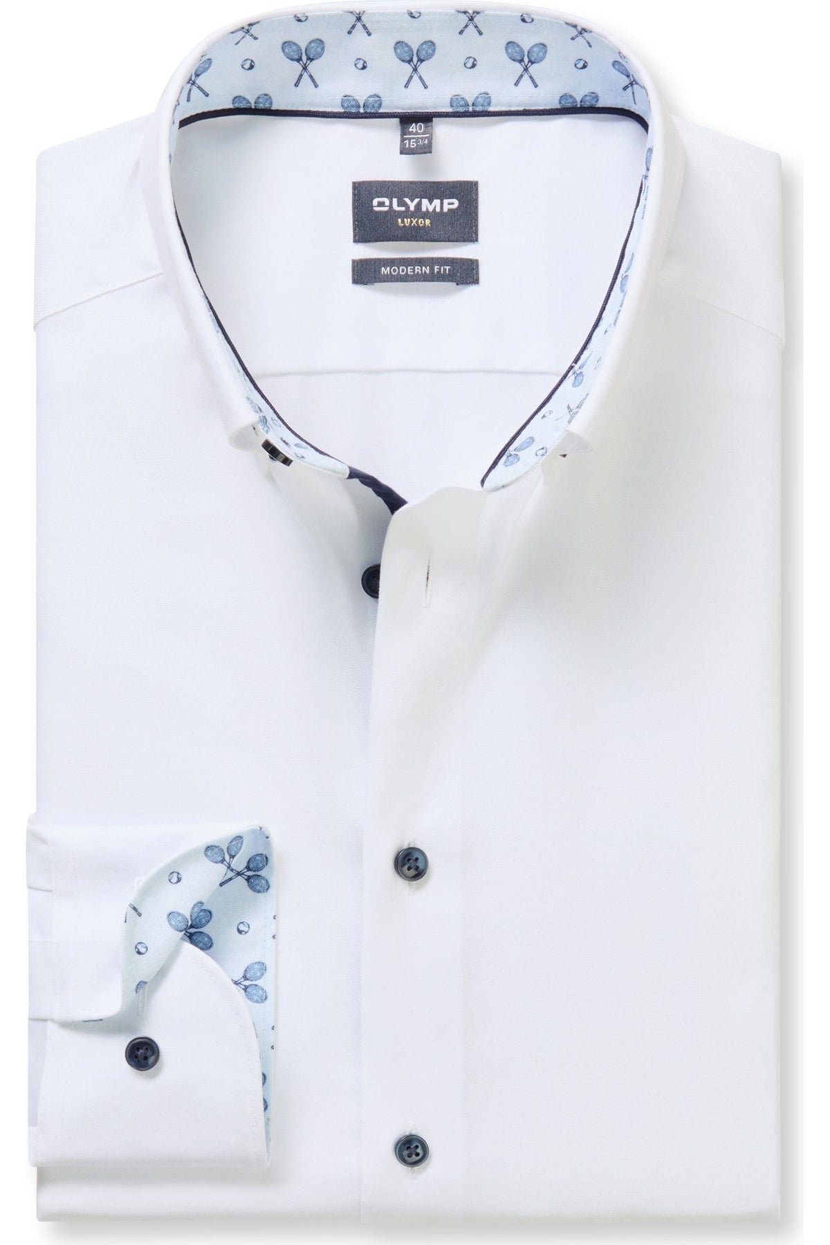 OLYMP Luxor Modern Fit Hemd weiss, Einfarbig