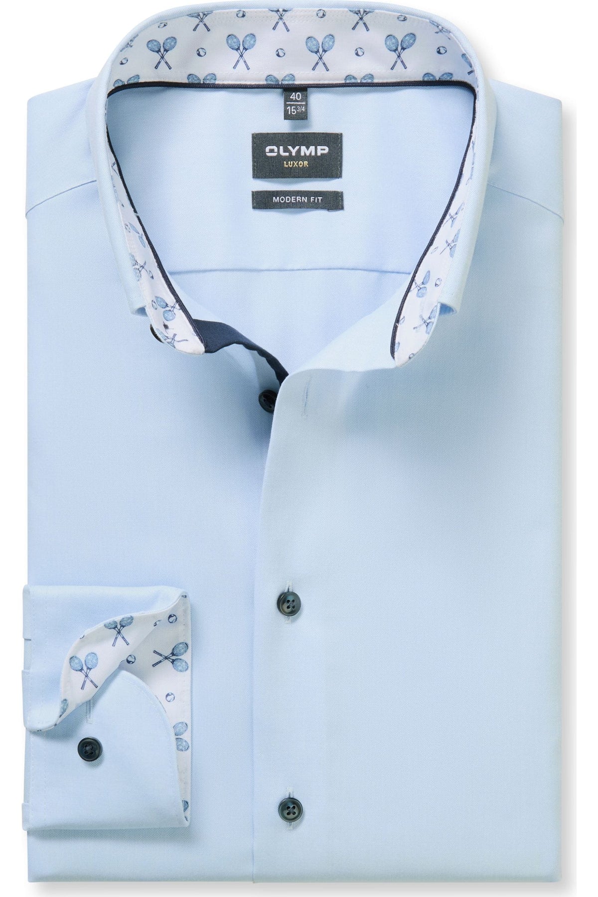 OLYMP Luxor Modern Fit Hemd hellblau, Einfarbig