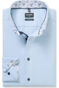 OLYMP Luxor Modern Fit Hemd hellblau, Einfarbig