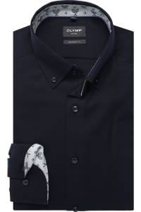 OLYMP Luxor Modern Fit Hemd marine, Einfarbig