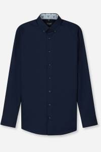 OLYMP Luxor Modern Fit Hemd marine, Einfarbig