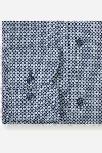 OLYMP Luxor Modern Fit Hemd marine, Gemustert