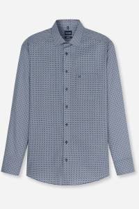 OLYMP Luxor Modern Fit Hemd marine, Gemustert