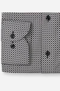 OLYMP Luxor Modern Fit Hemd schwarz/weiss, Gemustert
