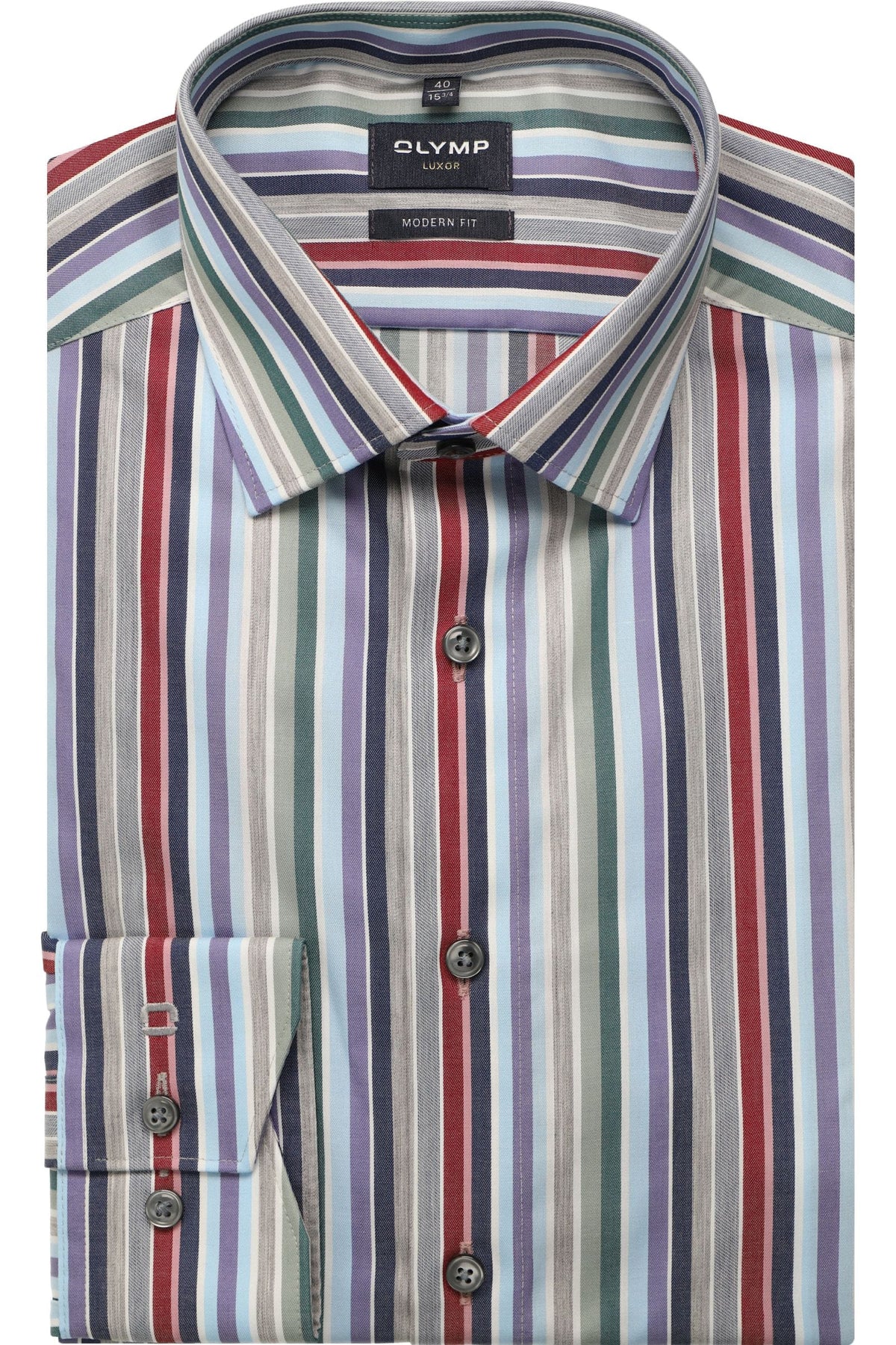 OLYMP Luxor Modern Fit Hemd marine, Gestreift