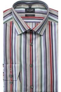 OLYMP Luxor Modern Fit Hemd marine, Gestreift