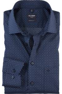 OLYMP Luxor Modern Fit Hemd marine, Bedruckt