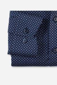 OLYMP Luxor Modern Fit Hemd marine, Bedruckt