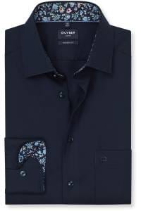 OLYMP Luxor Modern Fit Hemd marine, Faux-uni