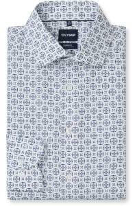 OLYMP Luxor Modern Fit Hemd weiss, Bedruckt