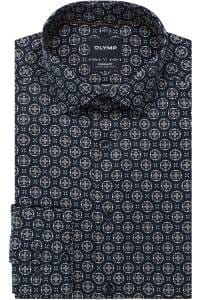 OLYMP Luxor Modern Fit Hemd marine, Bedruckt