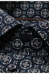 OLYMP Luxor Modern Fit Hemd marine, Bedruckt