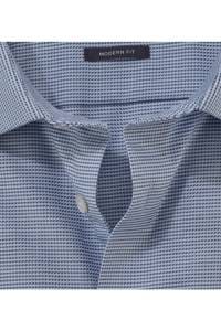 OLYMP Luxor Modern Fit Hemd bleu, Faux-uni