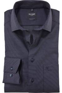 OLYMP Luxor Modern Fit Hemd marine, Faux-uni