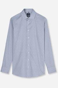 OLYMP Luxor Modern Fit Hemd blau, Gemustert