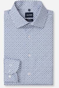 OLYMP Luxor Modern Fit Hemd blau, Gemustert