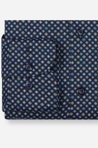 OLYMP Luxor Modern Fit Hemd marine, Gemustert