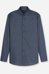 OLYMP Luxor Modern Fit Hemd marine, Gemustert