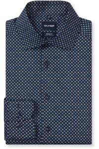 OLYMP Luxor Modern Fit Hemd marine, Gemustert