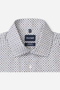 OLYMP Luxor Modern Fit Hemd silbergrau, Gemustert