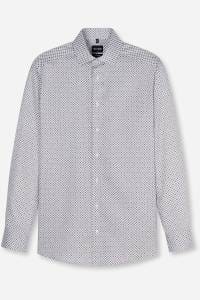 OLYMP Luxor Modern Fit Hemd silbergrau, Gemustert