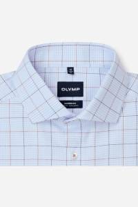 OLYMP Luxor Modern Fit Hemd bleu, Kariert