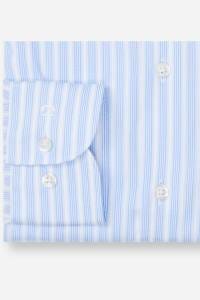OLYMP Luxor Modern Fit Hemd bleu, Gestreift