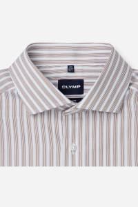 OLYMP Luxor Modern Fit Hemd nougat, Gestreift